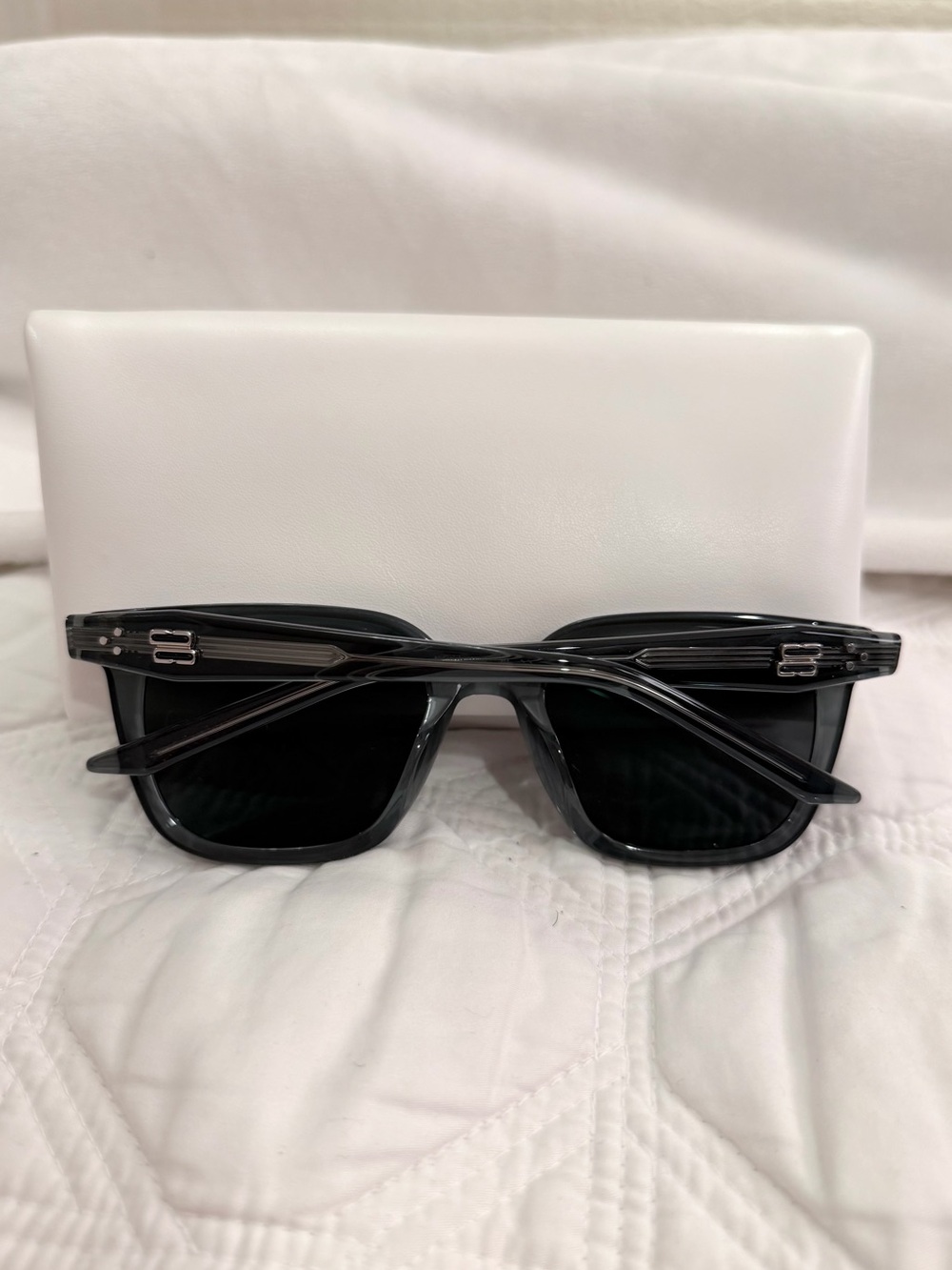 GENTLE MONSTER Smoke Transparent Frame Sunglasses with Black Lenses
